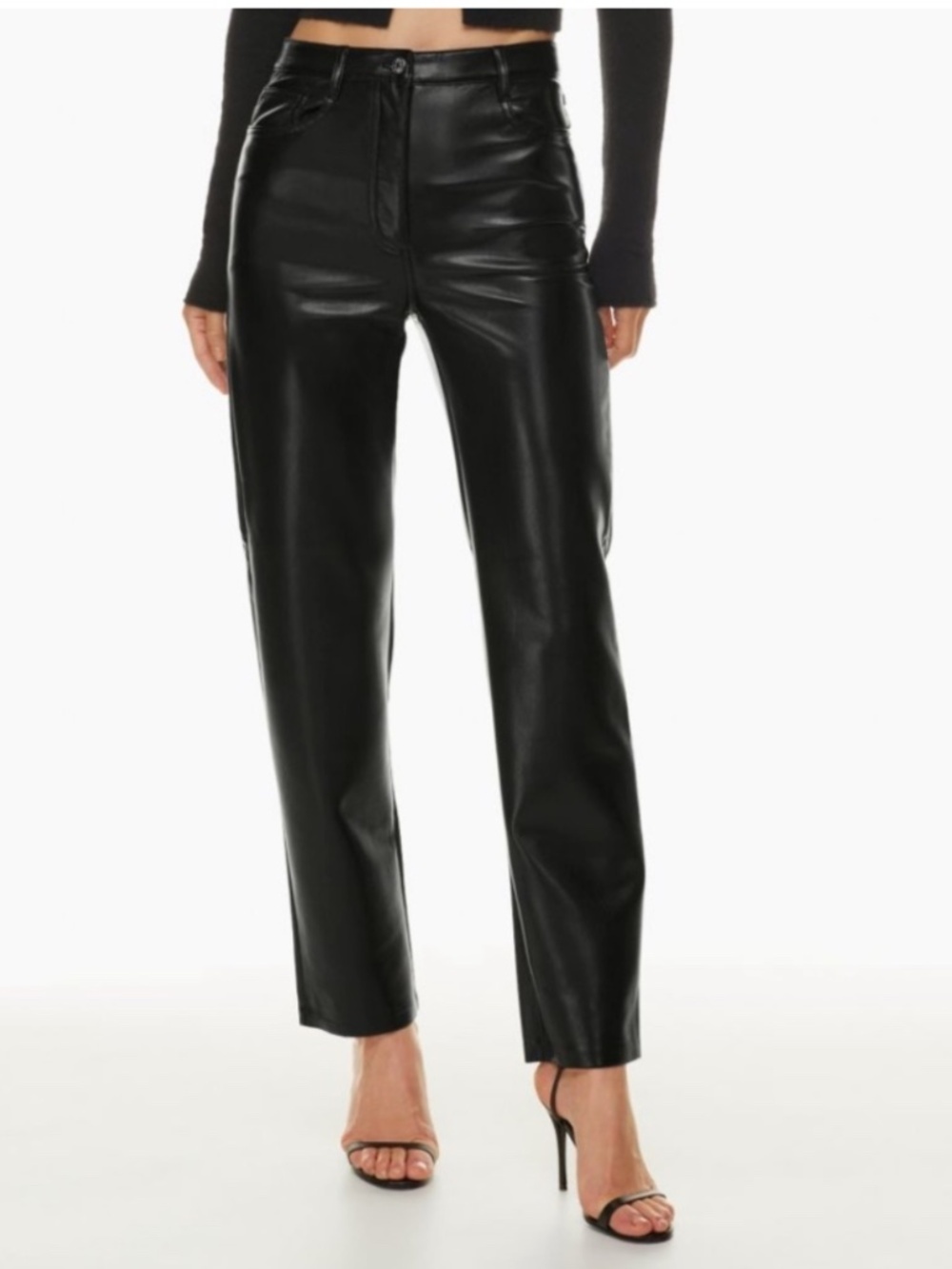 Wilfred  The Melina Pant High-waisted Vegan Leather Black 16